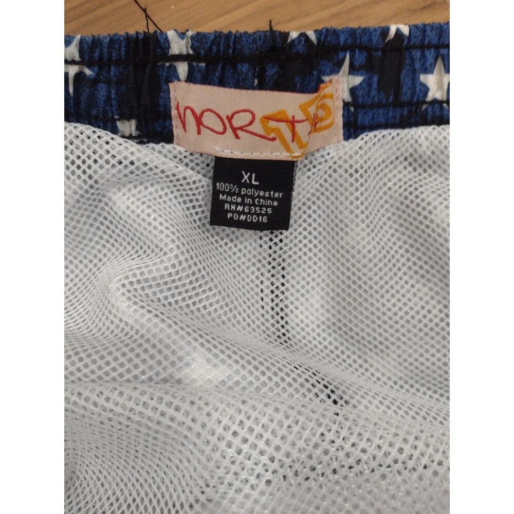 American Flag Swim Trunks North 15 Black Label Mens Shorts  XL NEW/Tag